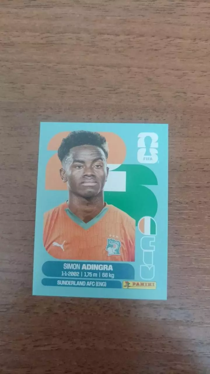 Panini Чемпіонат світу 2026. Simon Adingra. CIV17