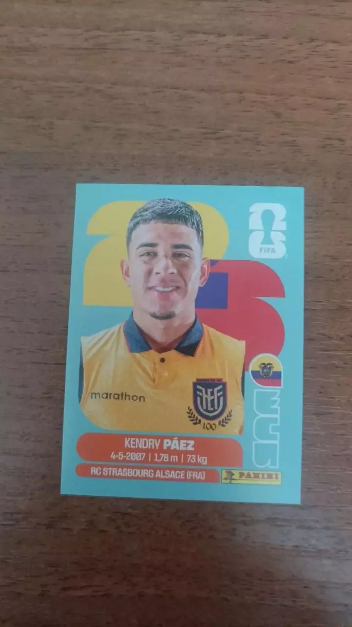 Panini Чемпіонат світу 2026. Kendry Paez. ECU11