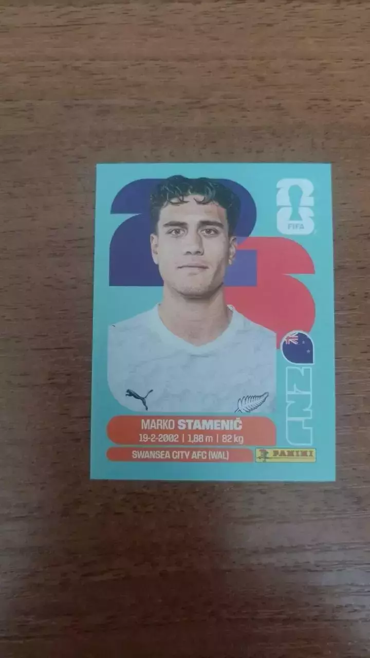 Panini Чемпіонат світу 2026. Marko Stemanic. NZL15