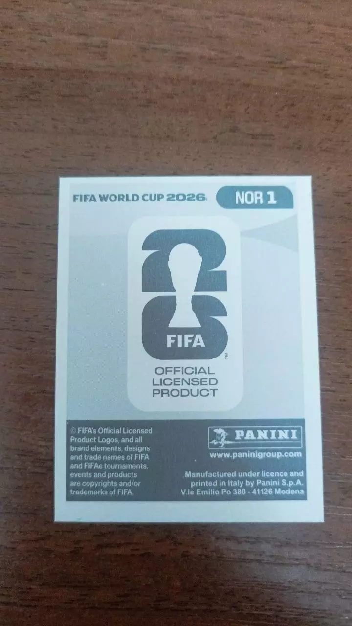 Panini Чемпіонат світу 2026. Norway. NOR1 1
