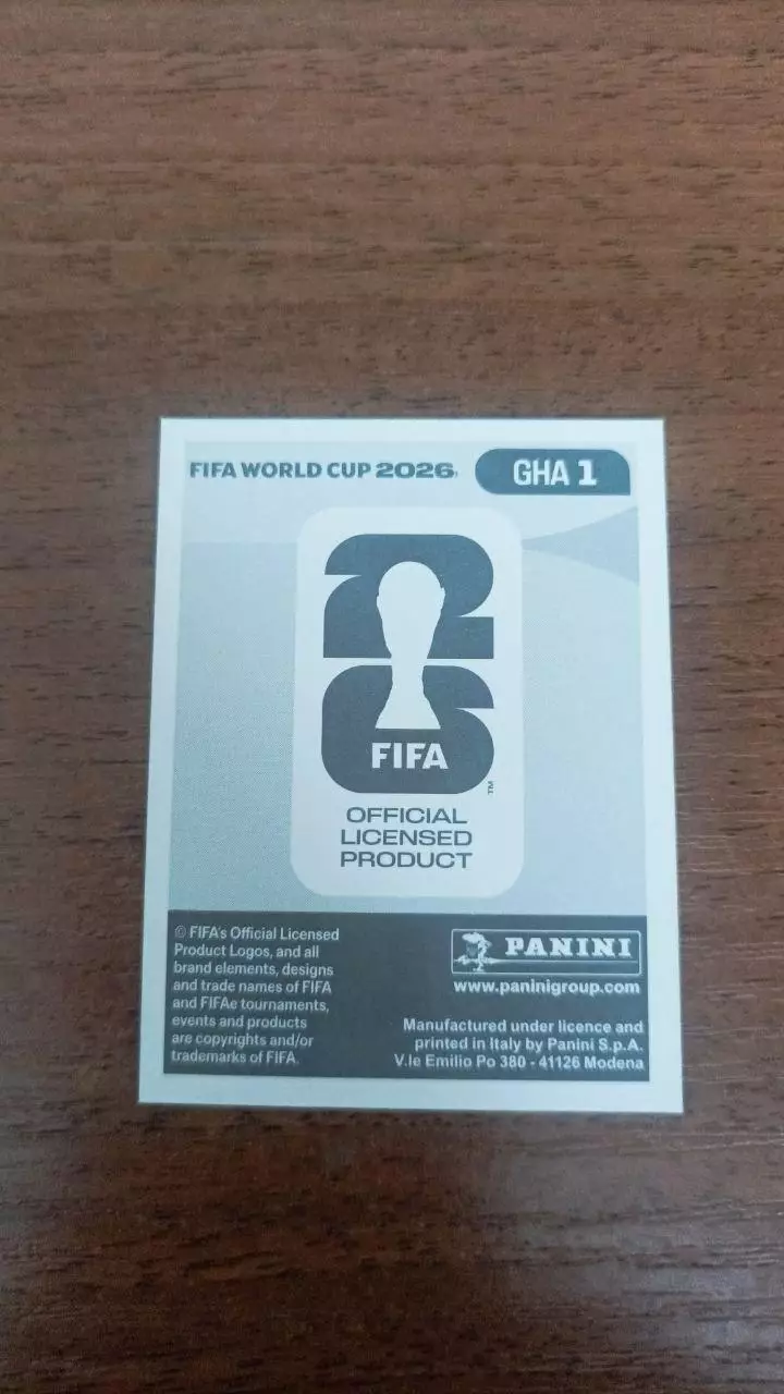 Panini Чемпіонат світу 2026. Ghana. GHA1 1