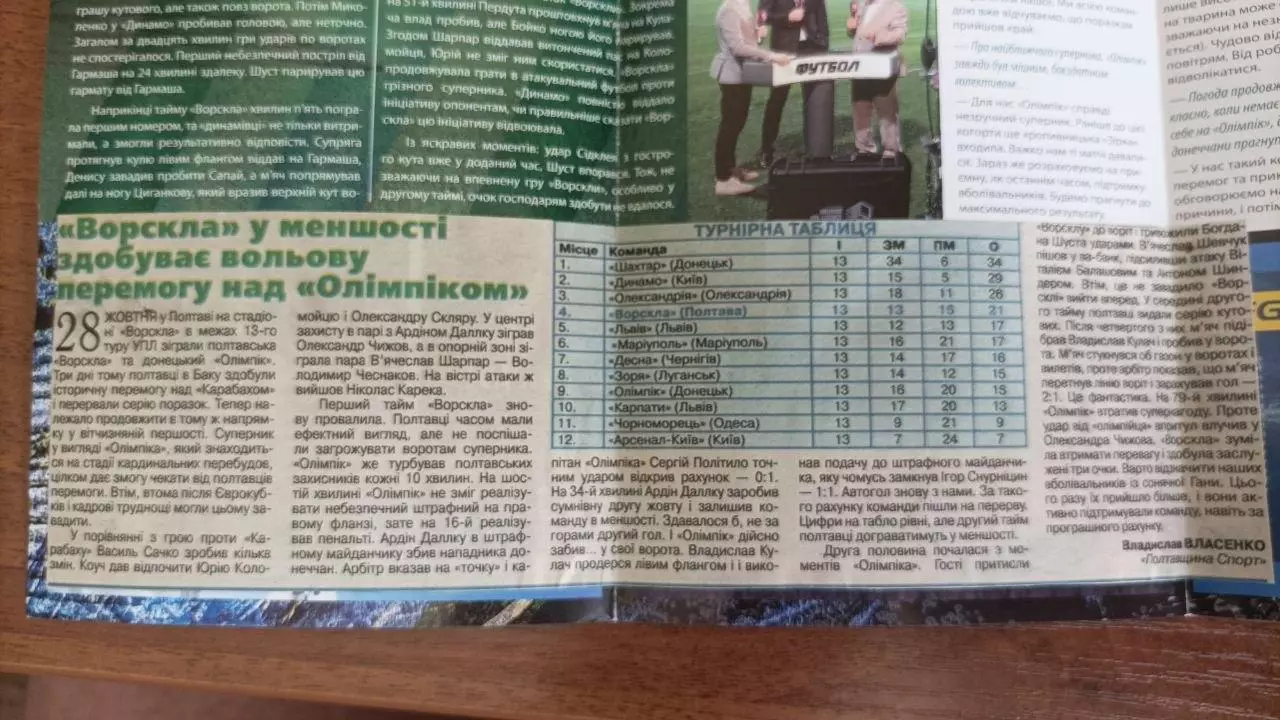 2018/2019 Ворскла Полтава - Олімпік Донецьк (+ звіт) 1