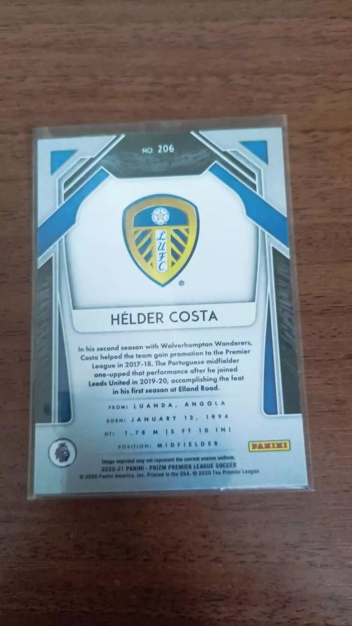 Helder Costa (Leeds, 2020/21 Panini Prizm Premier League) 1