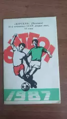 Буклет. Ворскла Полтава 1987