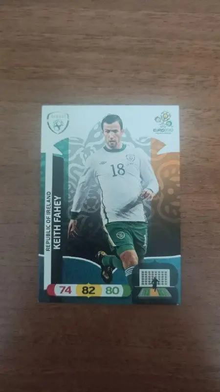 Карточка Panini Евро 2012. Ирландия Keith Fahey