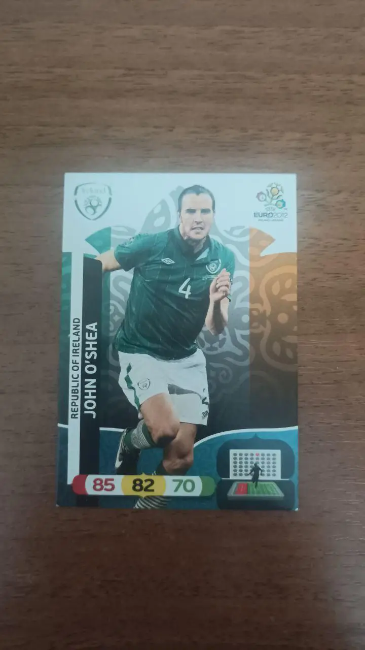 Карточка Panini Евро 2012. Ирландия John O'Shea