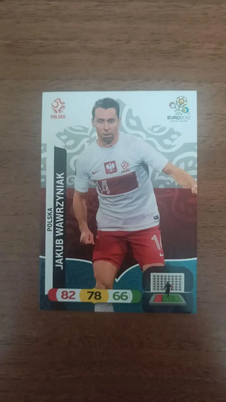 Карточка Panini Евро 2012. Польша Jakub Wawrzyniak