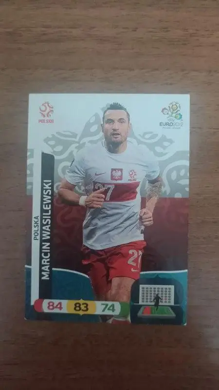 Карточка Panini Евро 2012. Польша Marcin Wasilewski