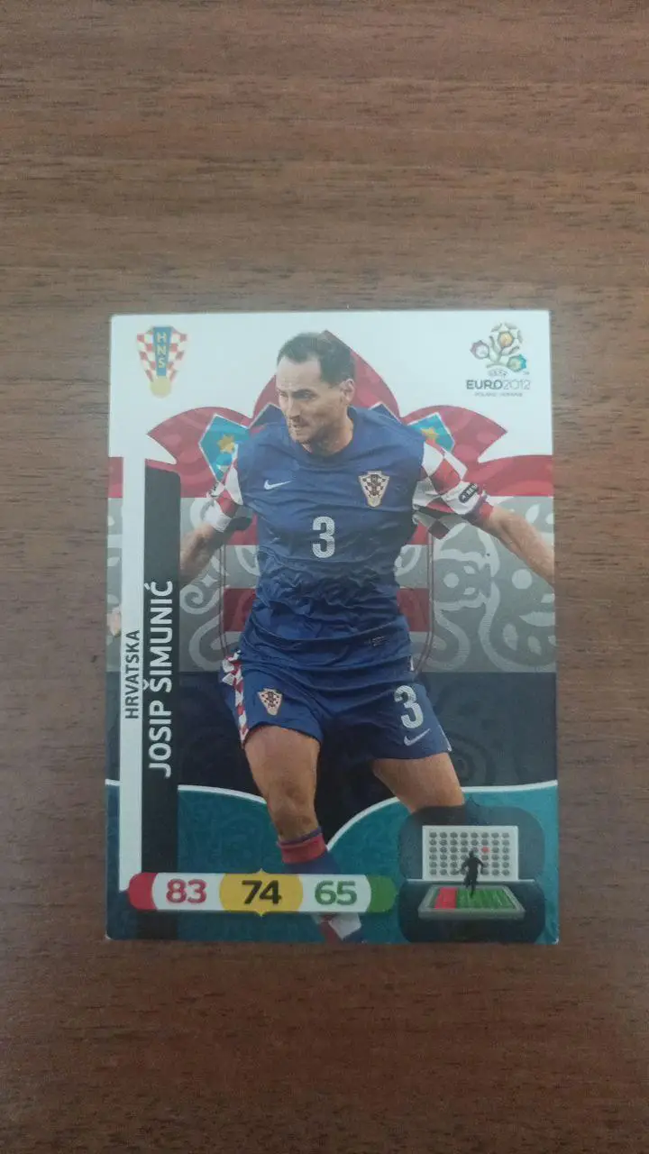 Карточка Panini Евро 2012. Хорватия Josip Simunic