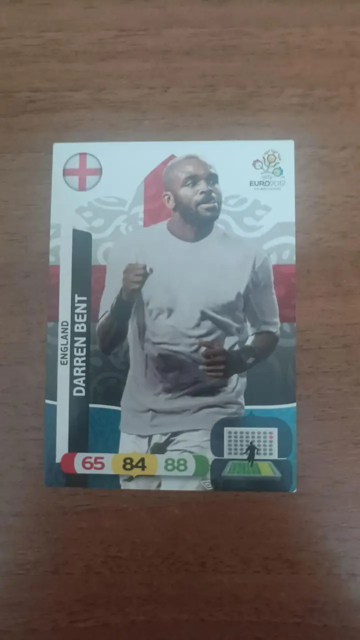 Карточка Panini Евро 2012. Англия Darren Bent