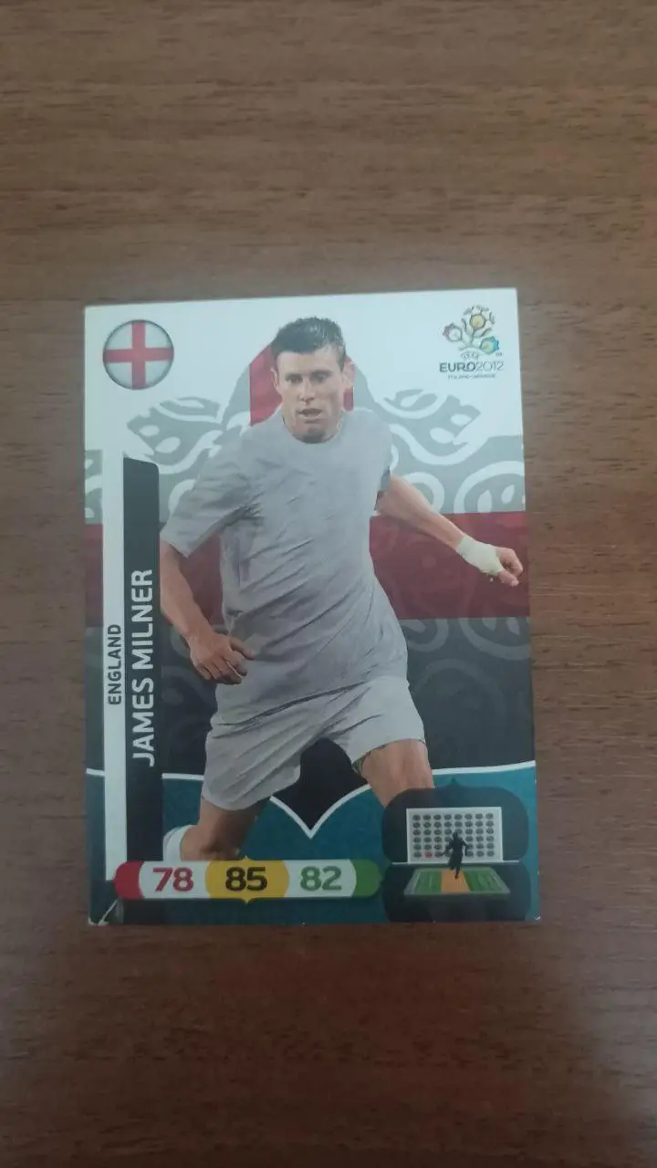 Карточка Panini Евро 2012. Англия James Milner