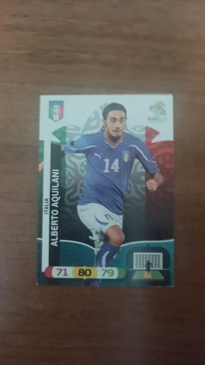 Карточка Panini Евро 2012. Италия Alberto Aquilani