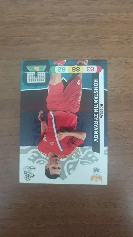 Карточка Panini Евро 2012. россия константин зирянов