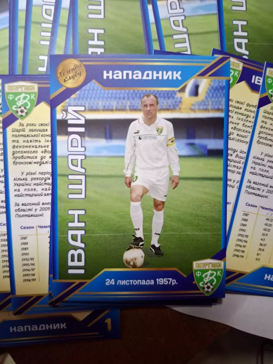 Иван Шарий. Ворскла Полтава. Карточка