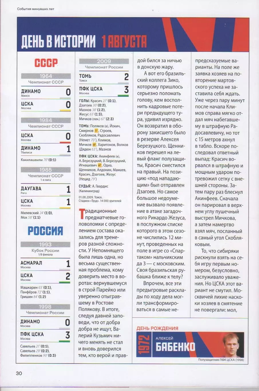 Программка и стартлист матча ЦСКА - Крылья Советов Самара. 1 августа 2026 года. 5