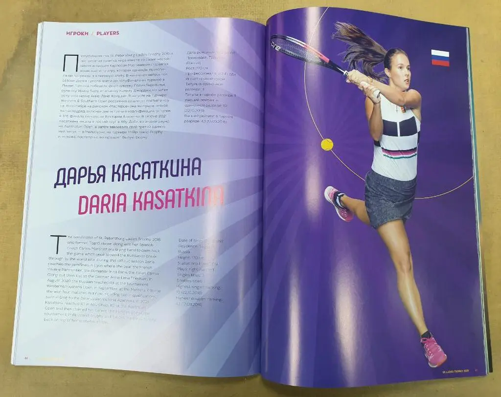 Спонсорский набор с теннисного турнира St. Petersburg LADIES TROPHY 2021 март 7