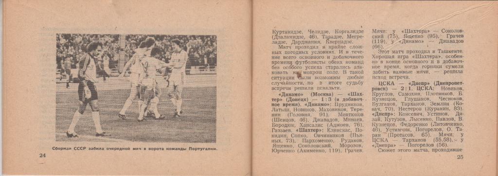 Справочник-календарь Футбол 1983 II круг. Издательство Московская правда 6