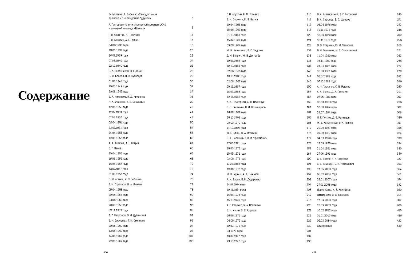 Все матчи команд ЦСКА и Шахтёр в футбольных программах и отчётах 1938 - 2014 гг. 7