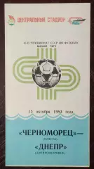 Черноморец Одесса - Днепр Днепропетровск 1983