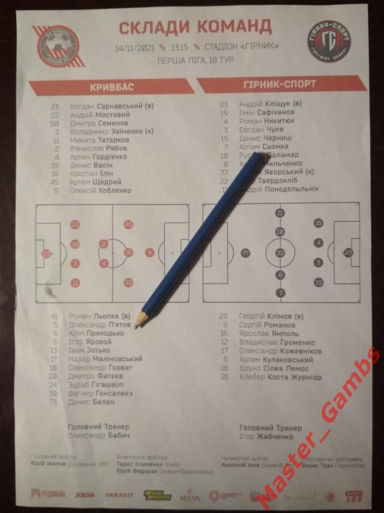 Кривбасс Кривой Рог - Горняк-Спорт Горишние Плавни 2021/2022