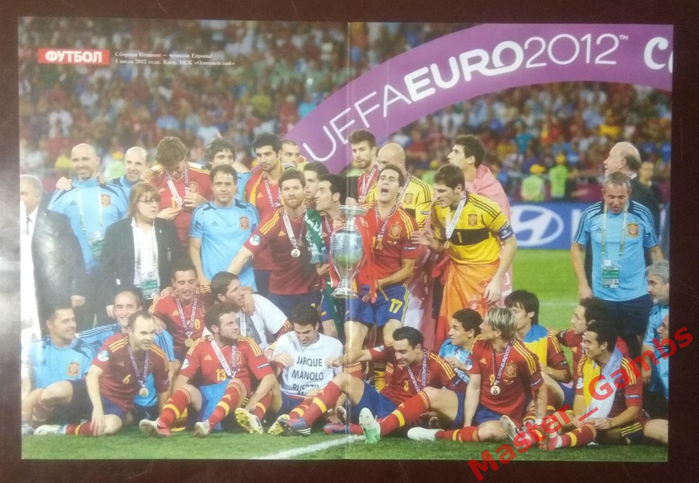 Постер сборная Испания 2012 Чемпион Европы
