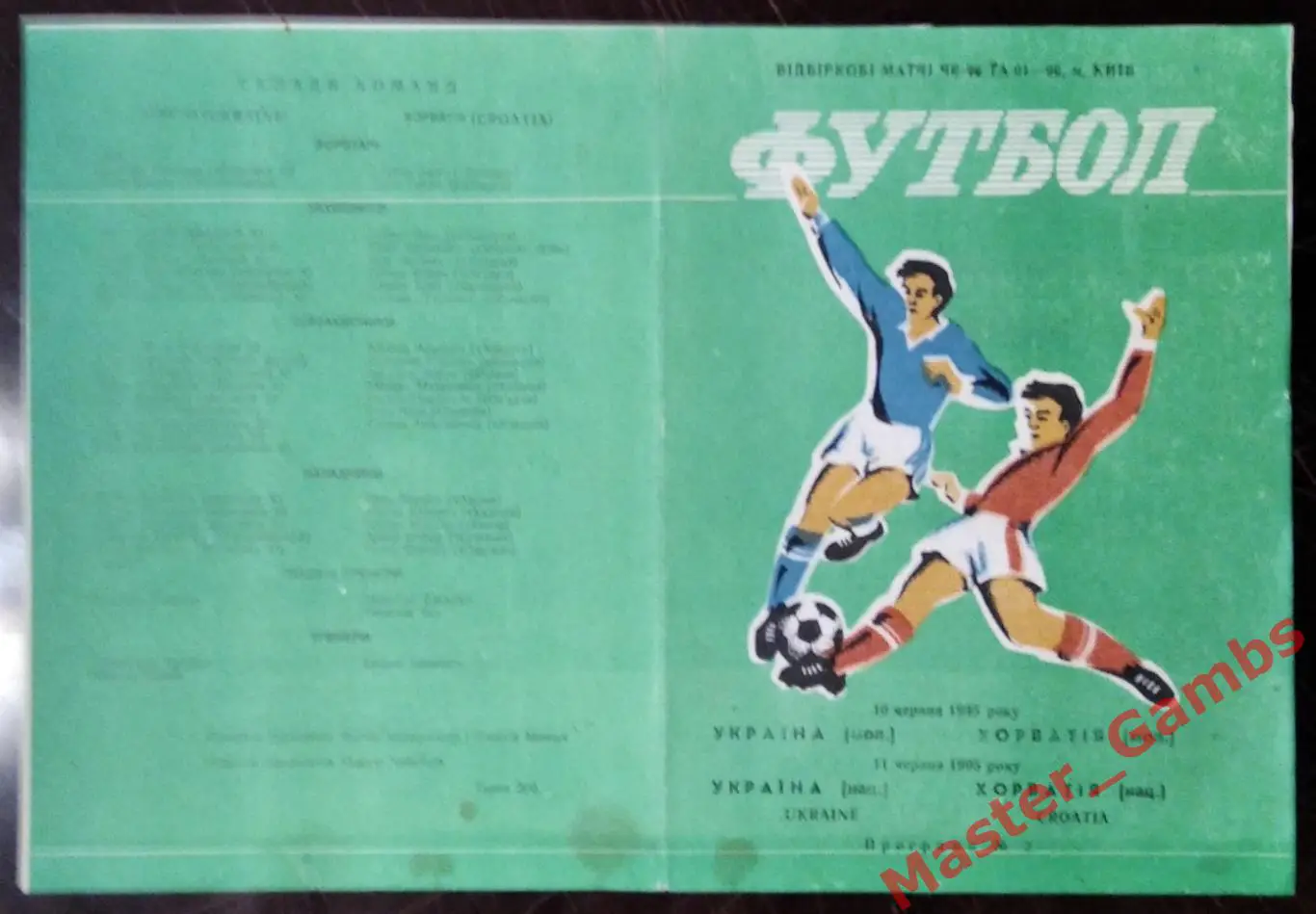 Украина - Хорватия 1995*