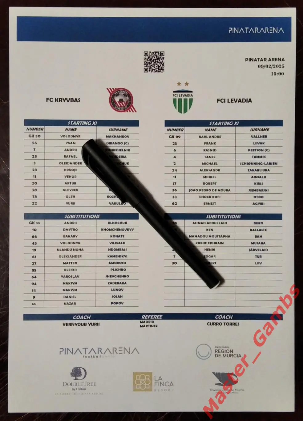 Кривбасс Кривой Рог Украина - Левадия Таллинн Эстония 9 февраля 2025 МТМ