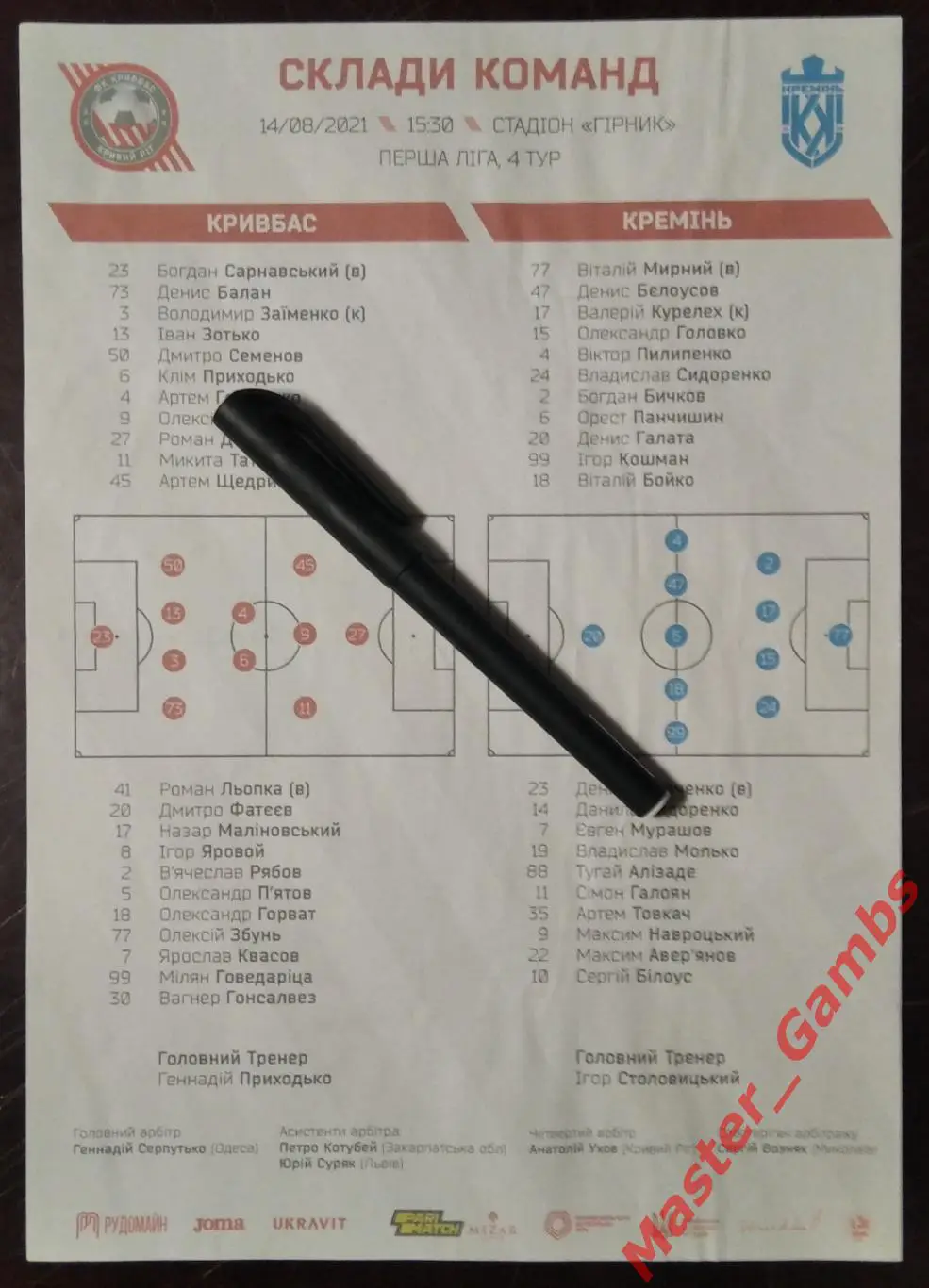 Кривбасс Кривой Рог - Кремень Кременчуг 2021/2022