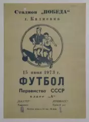 Шахтер Кадиевка - Кривбасс Кривой Рог 1973 КОПИЯ!!!