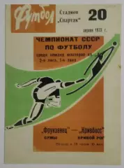 Фрунзенец Сумы - Кривбасс Кривой Рог 1973 КОПИЯ!!!