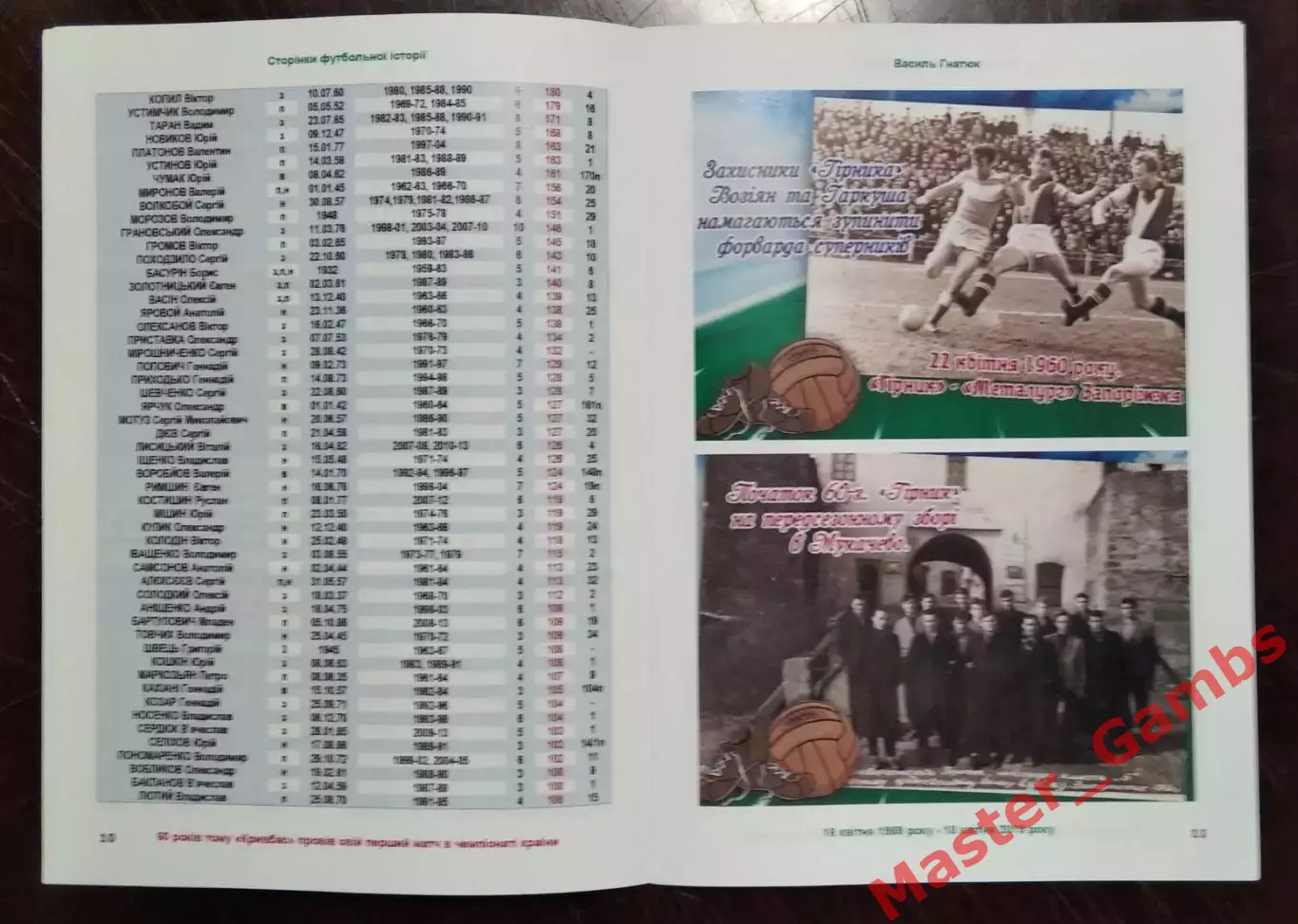 Гнатюк - справочник Кривбасс Кривой Рог - 60 лет 2019 3