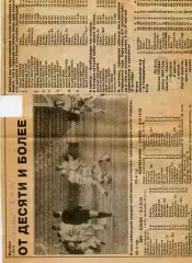 1995. Газетная статья. Саратов. Бомбардиры 1-й лиги.Таблица после 36 туров.