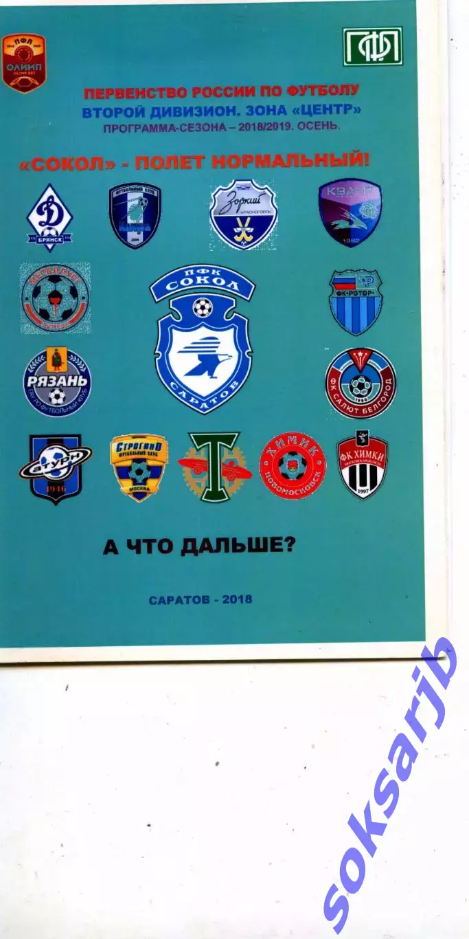 2018. Программа сезона. Сокол Саратов - полет нормальный. А что дальше?