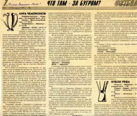 1999. Газетная статья Что там за бугром? Четвертьфиналы Еврокубков.