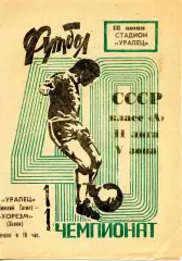 1977.06.18. Уралец Нижний Тагил - Хорезм Ханки.**