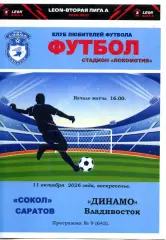 2026.10.11. Сокол Саратов - Динамо Владивосток.