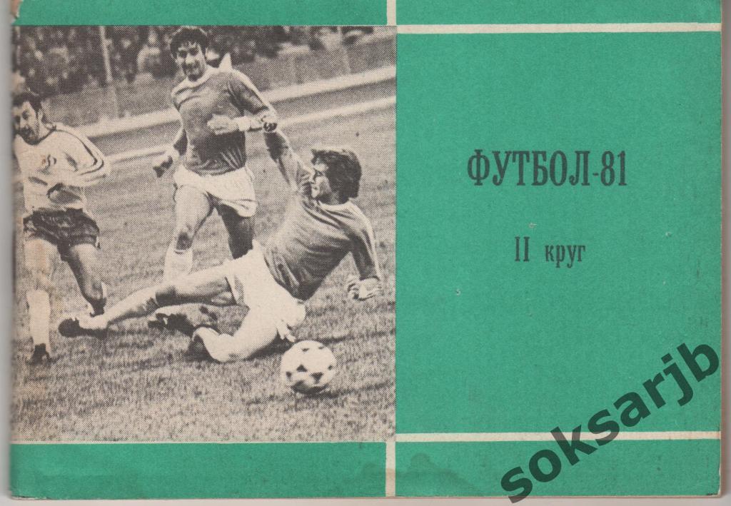 1981. Футбол. Второй круг. Мини к/с.