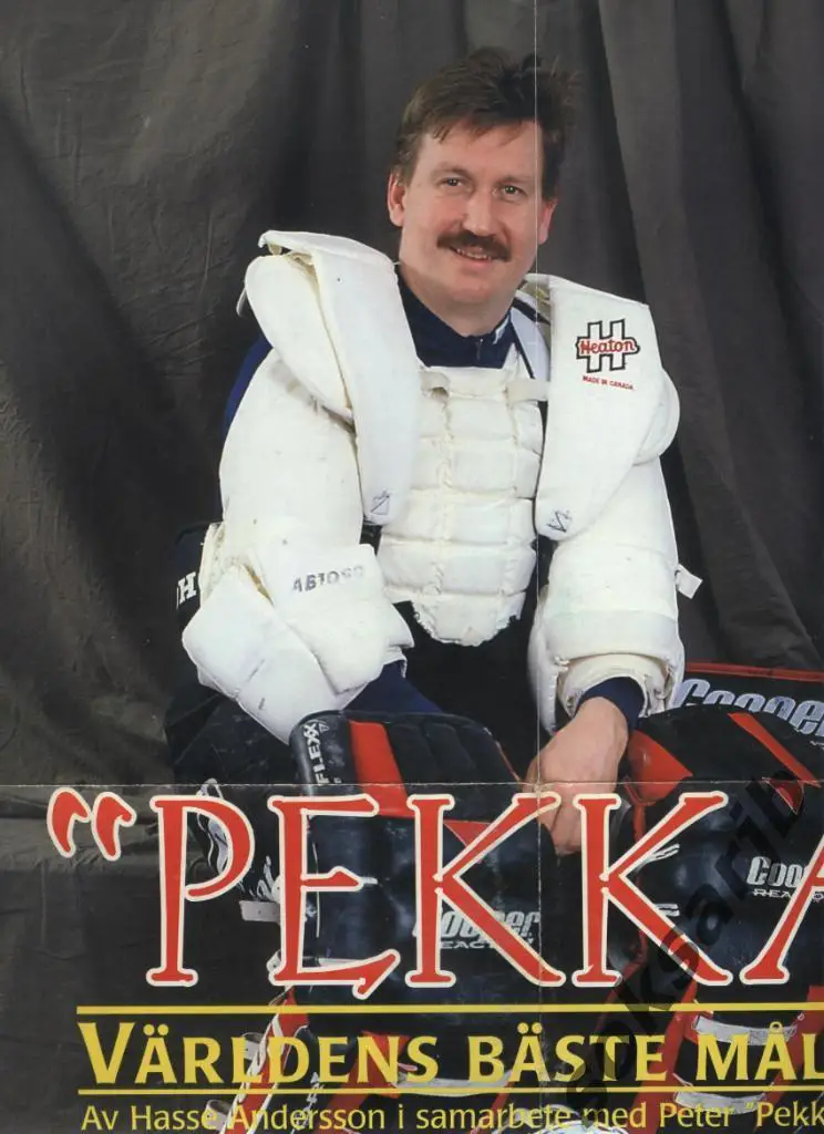 Постер. Петер PEKKA ЛИНДМАРК. Голкипер сборной Швеции. SPORT Forlaget.