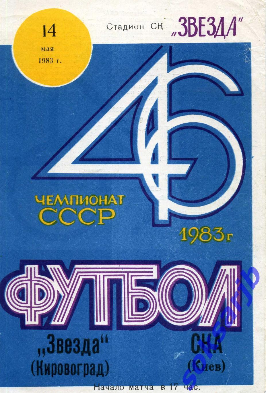 1983.05.14. Звезда Кировоград - СКА Киев.