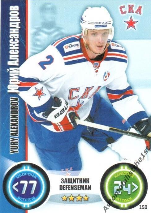 Карточка TOPPS КХЛ 2013-2014: №150 СКА САНКТ-ПЕТЕРБУРГ Юрий Александров