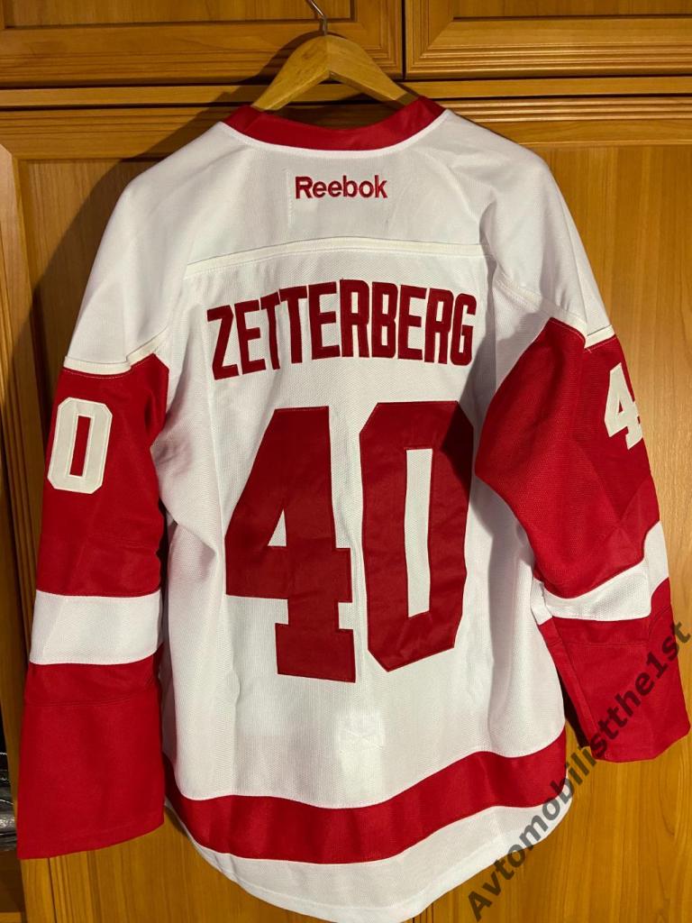 Хоккейный свитер игровая форма Детройт Зеттерберг Detroit Red Wings Zetterberg