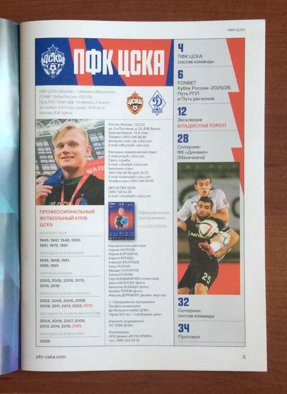 ЦСКА Москва - Динамо Махачкала 26.11.2025 год 1