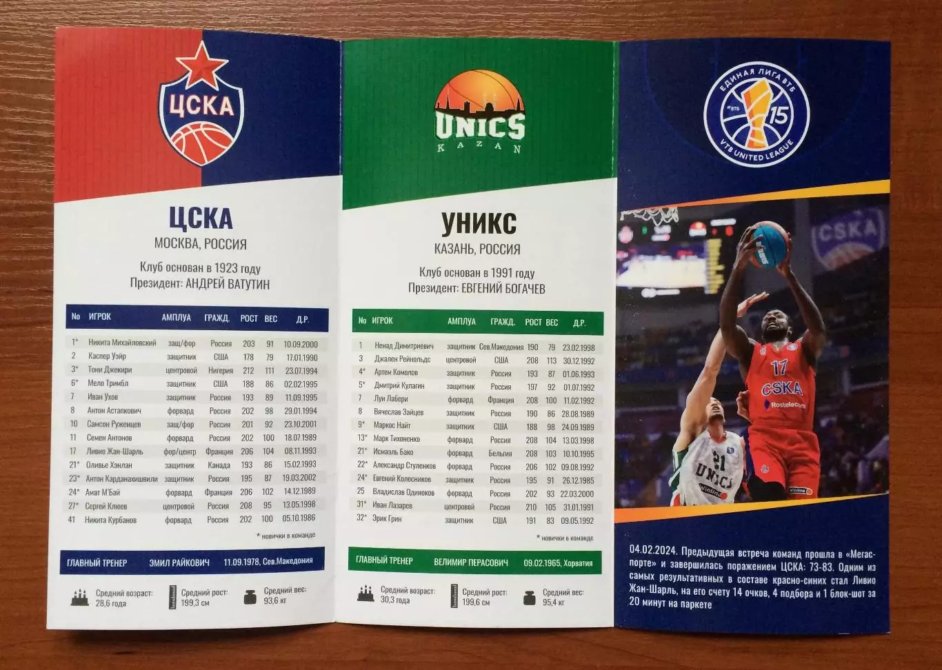 05.03.2024 год ЦСКА Москва - Уникс Казань 1