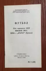 ЦСКА Москва - Арарат Ереван 28.04.1990 год