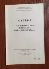 ЦСКА Москва - Динамо Минск 31.03.1990 год