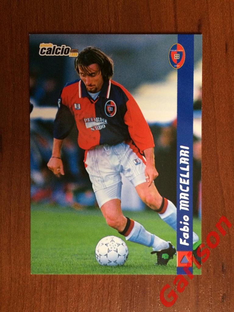 Карточка Fabio Macellari Cagliari Италия серия DS Pianeta Calcio 1998-1999