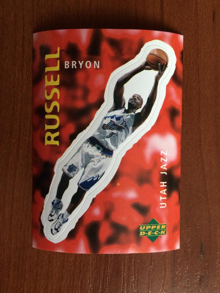 Наклейка Upper Deck НБА 1997-1998 Bryon Russell № 146