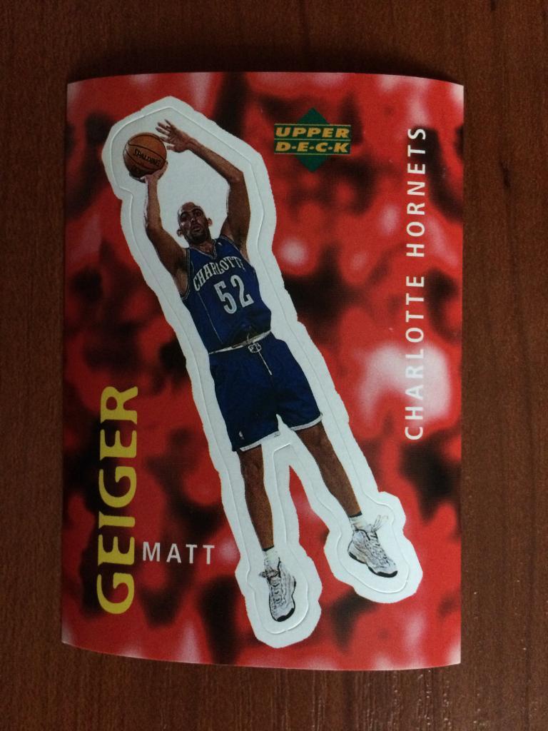 Наклейка Upper Deck НБА 1997-1998 Matt Geiger № 198