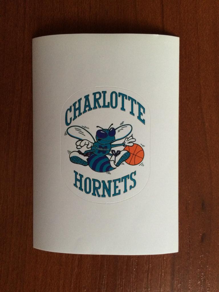 Наклейка Upper Deck НБА 1997-1998 Charlotte Hornets team logo № 190