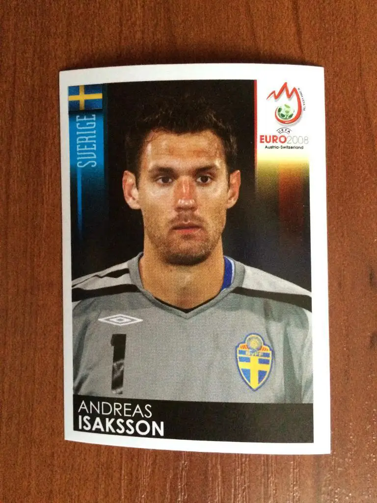 PANINI Чемпионат Европы 2008 Andreas Isaksson Швеция № 390